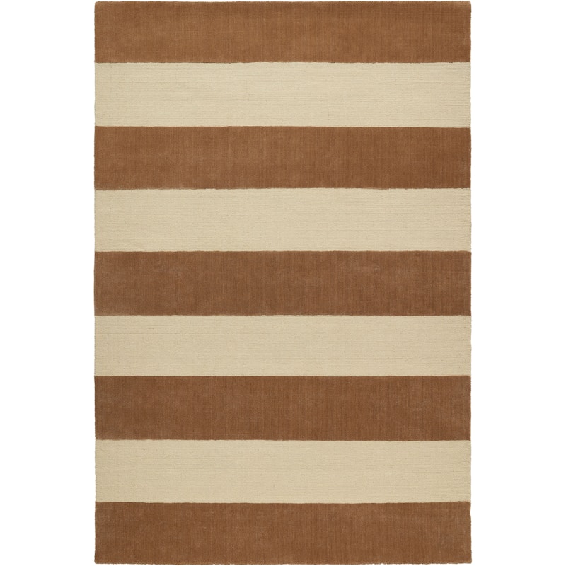Nordic Stripe Wool Rug 300x400 cm, Beige / Rust