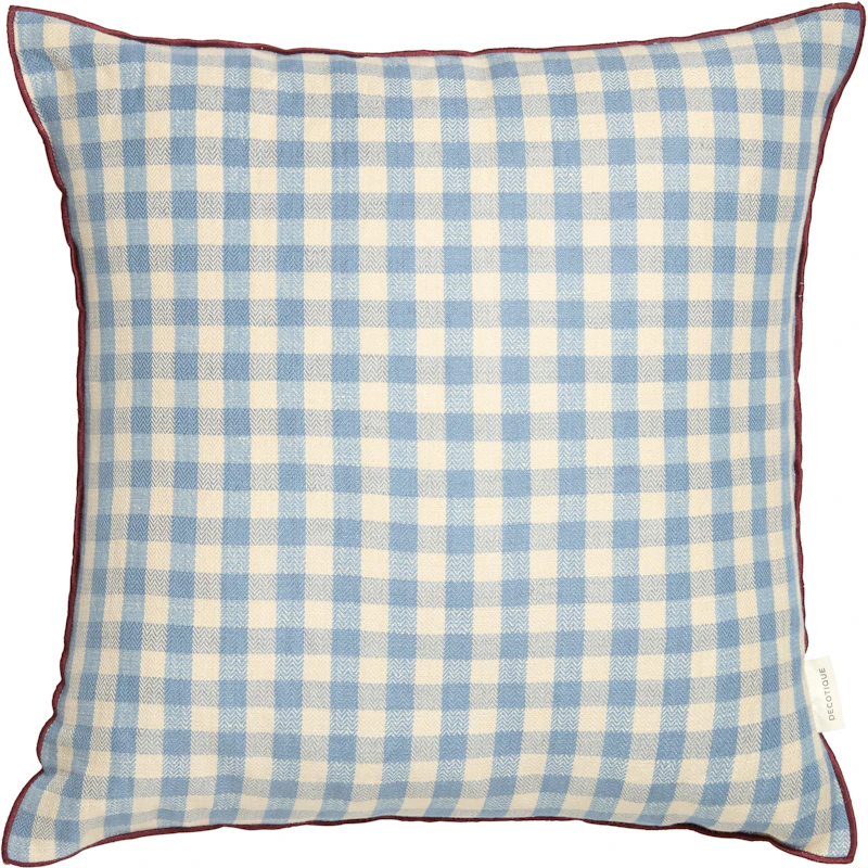 Outline Check Cushion 50x50 cm, Blue