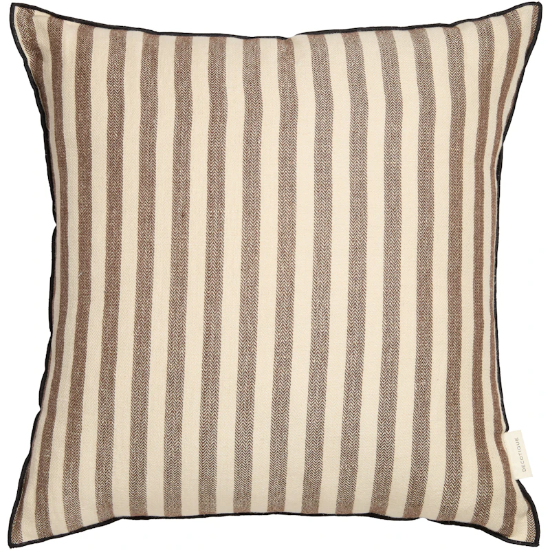 Outline Stripe Cushion 50x50 cm, Dark Brown