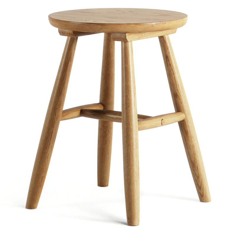 Wood Stool H15, Oak