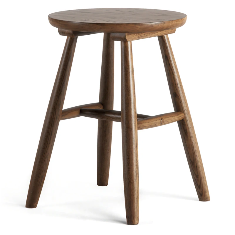 Wood Stool H15, Smoked Oak