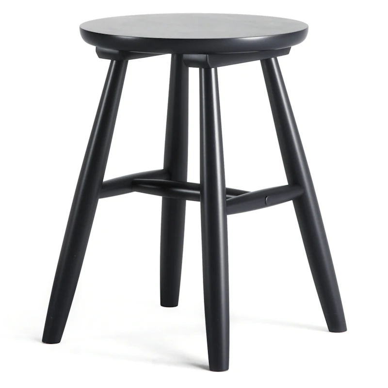 Wood Stool H15, Black