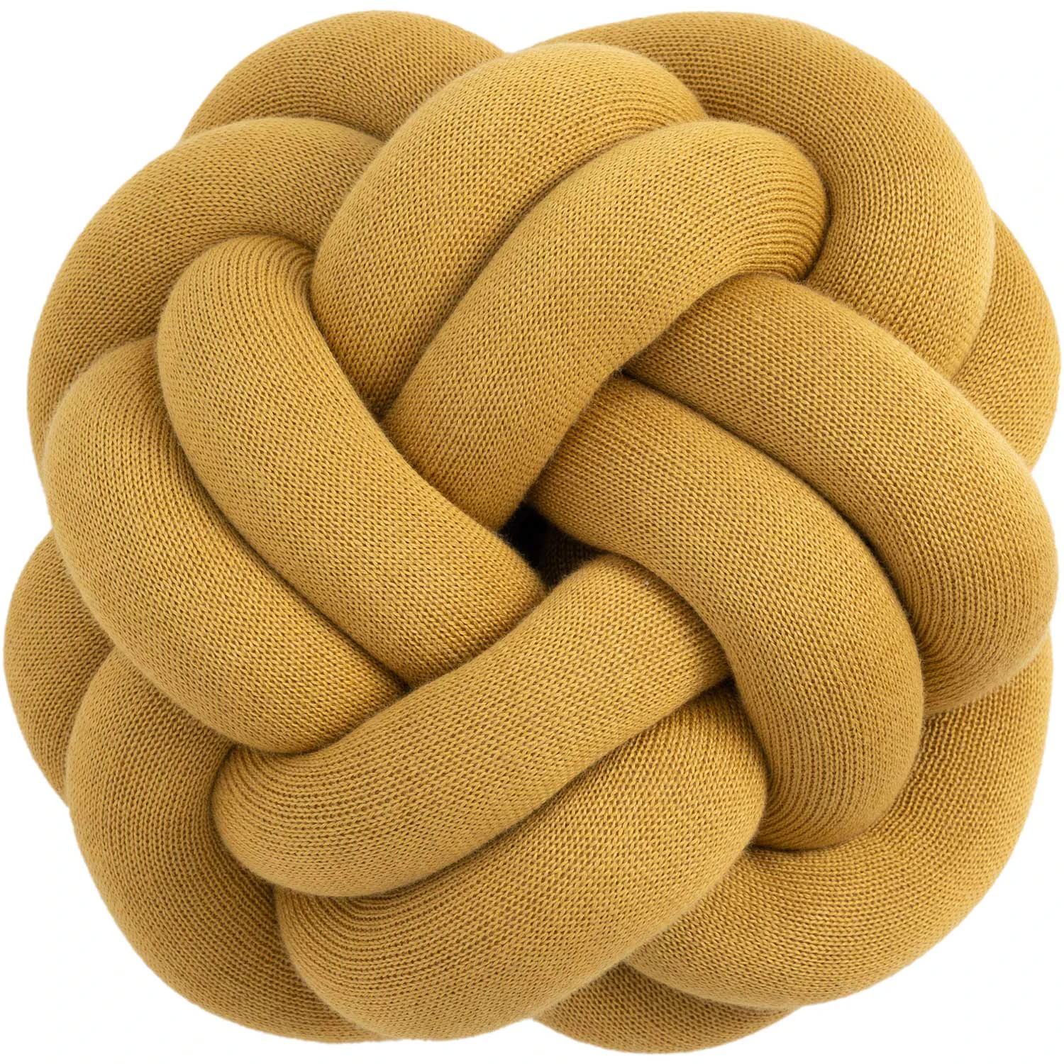 Design House Stockholm KNOT マスタードイエロー Knot Cushion, Yellow from Design House Stockholm | RoyalDesign
