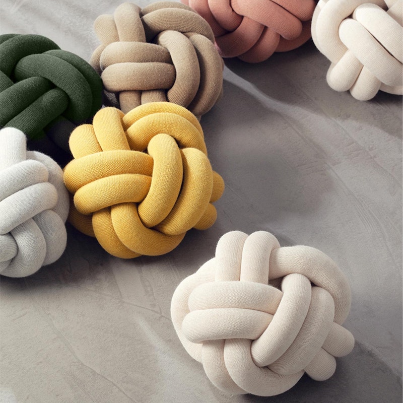 Knot Cushion, Light Grey from Design House Stockholm