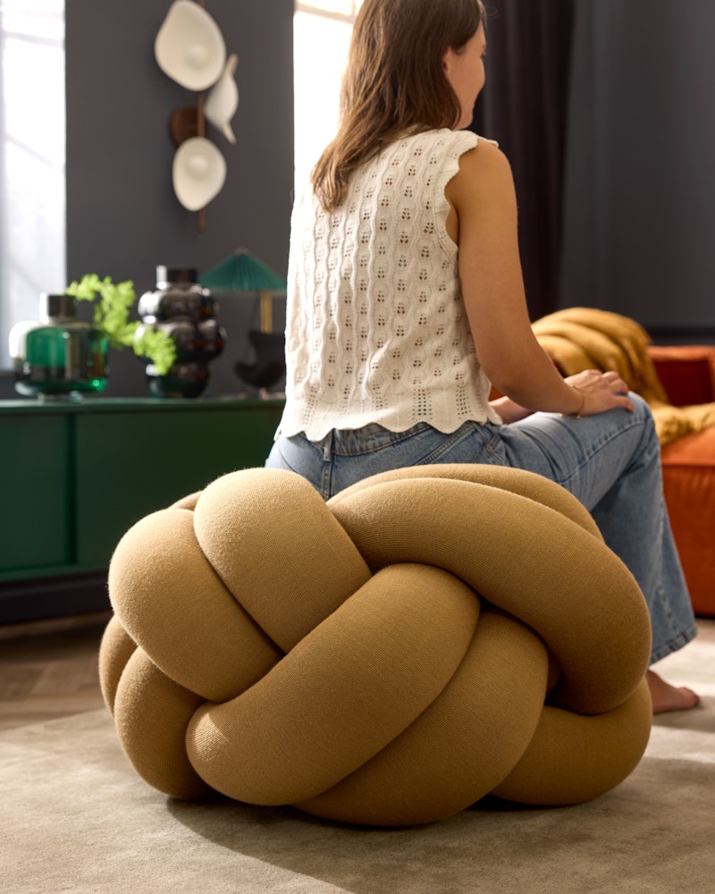 Knot Cushion XL, Camel from Design House Stockholm | RoyalDesign