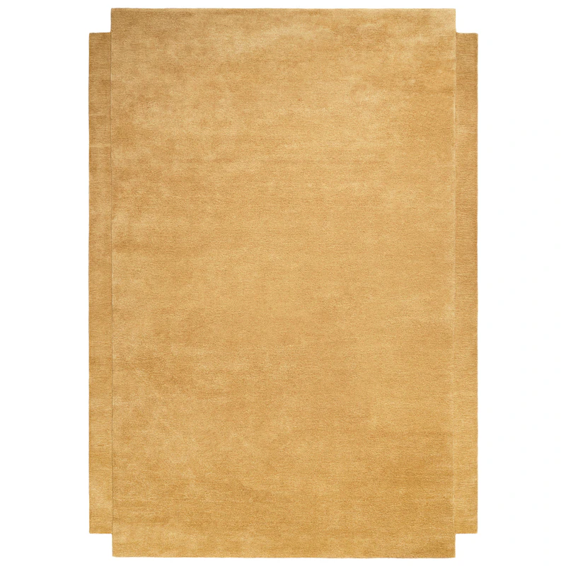 Level Wool Rug 250x350 cm, Yellow Ochre