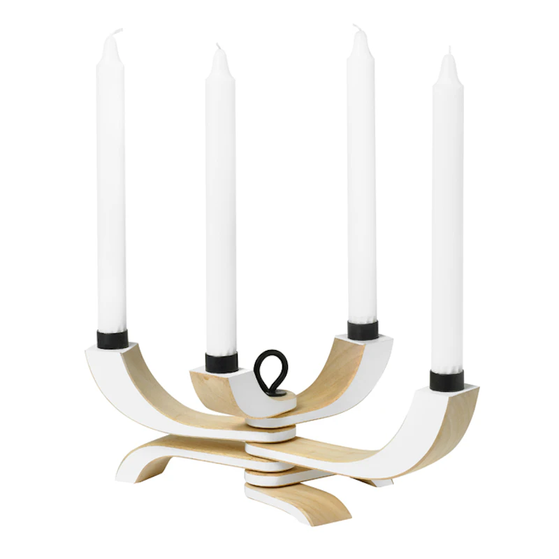 Nordic Light Candlestick With 4 Arms, White