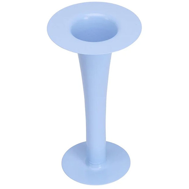 Trumpet Vase & Candle Holder 2-in-1, Light Blue