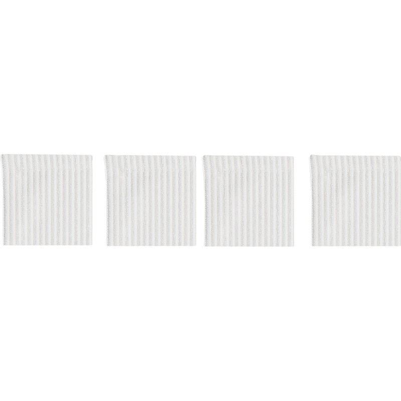 Narrow Stripe Coasters 10x10 cm 4-pack, White