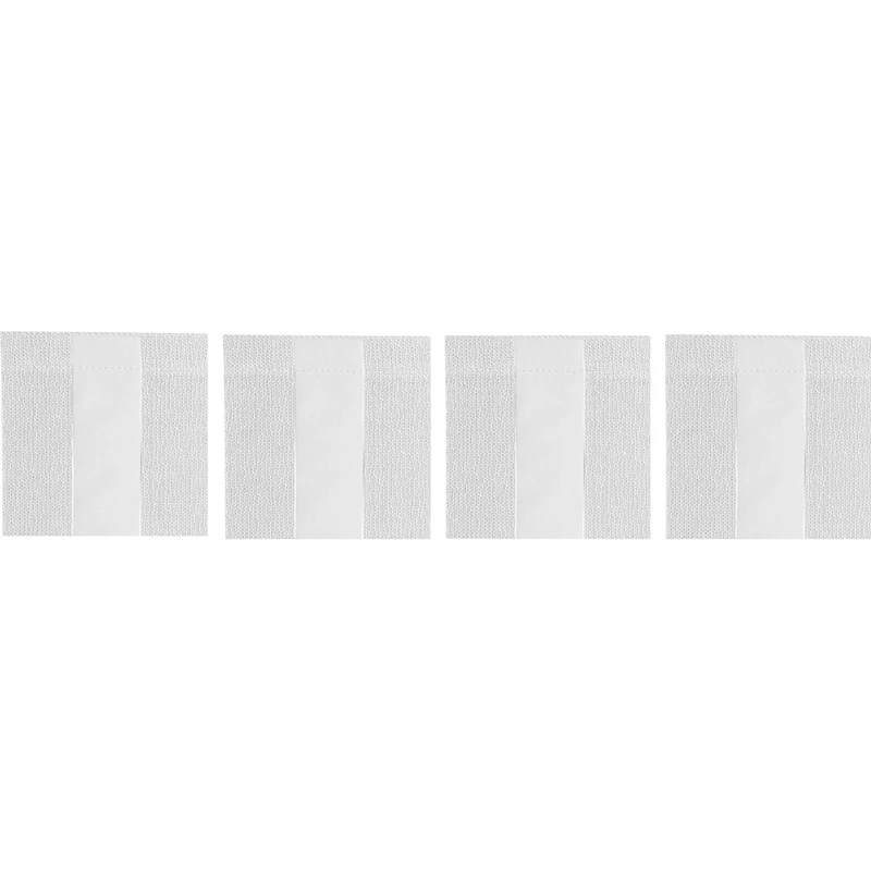Wide Stripe Coasters 10x10 cm 4-pack, White