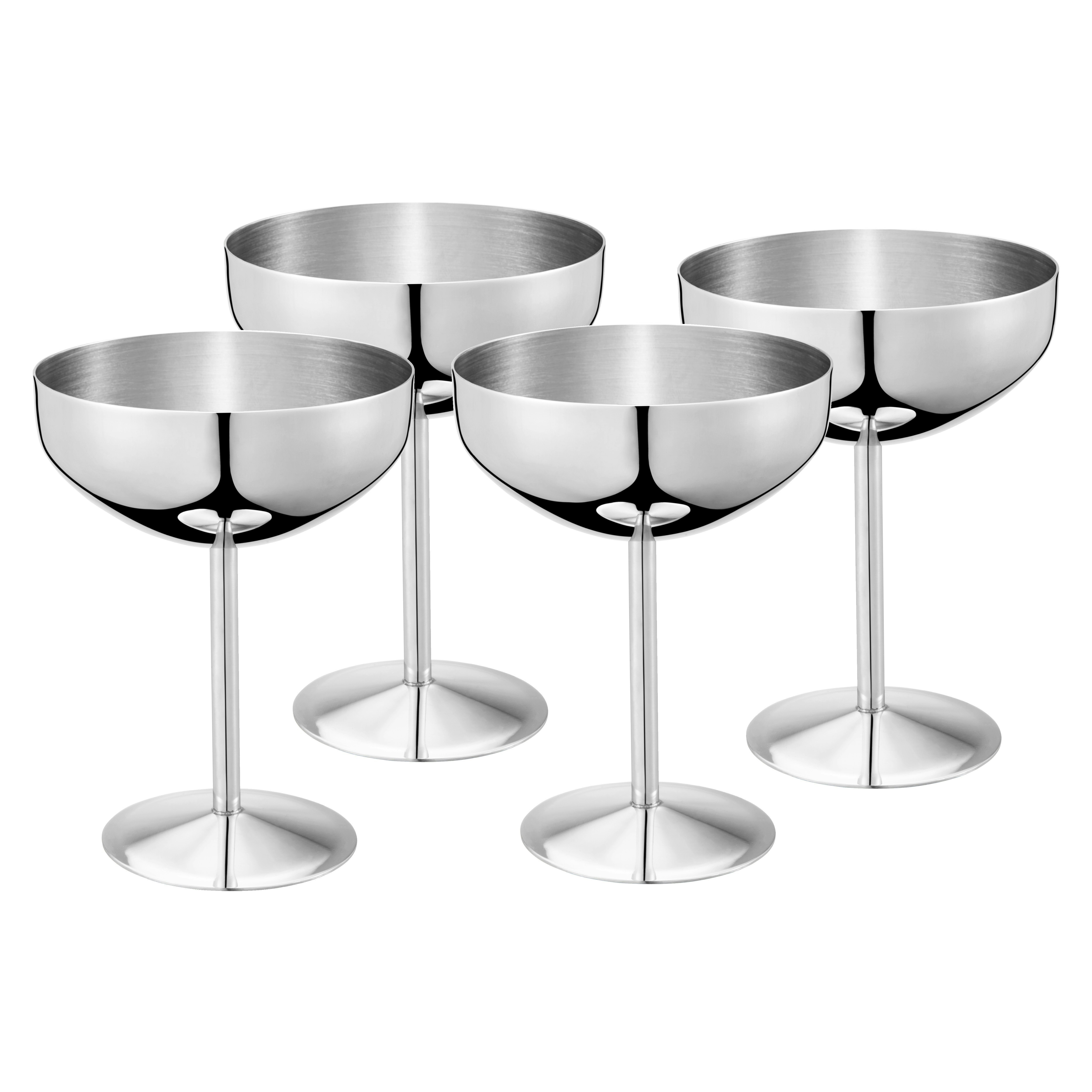 Dyane Ice Cream Goblet Stainless Steel 4-pack, 14 cm | RoyalDesign