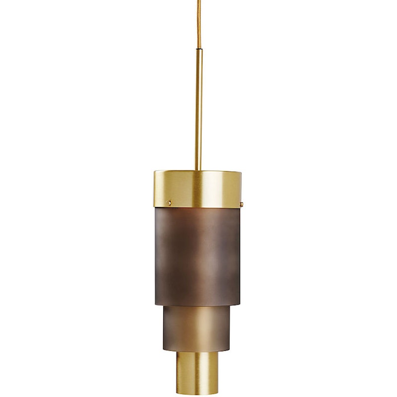 A-spire Pendant, Brass / Sanded Smokey Grey