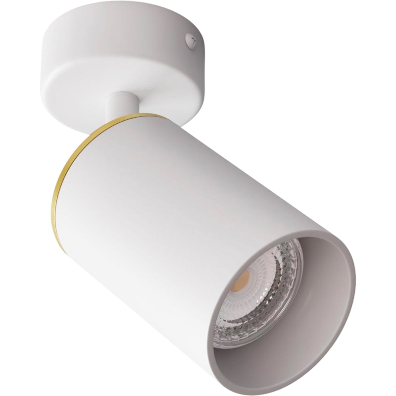 Edgespot Single 65 Spotlight, White / Brass