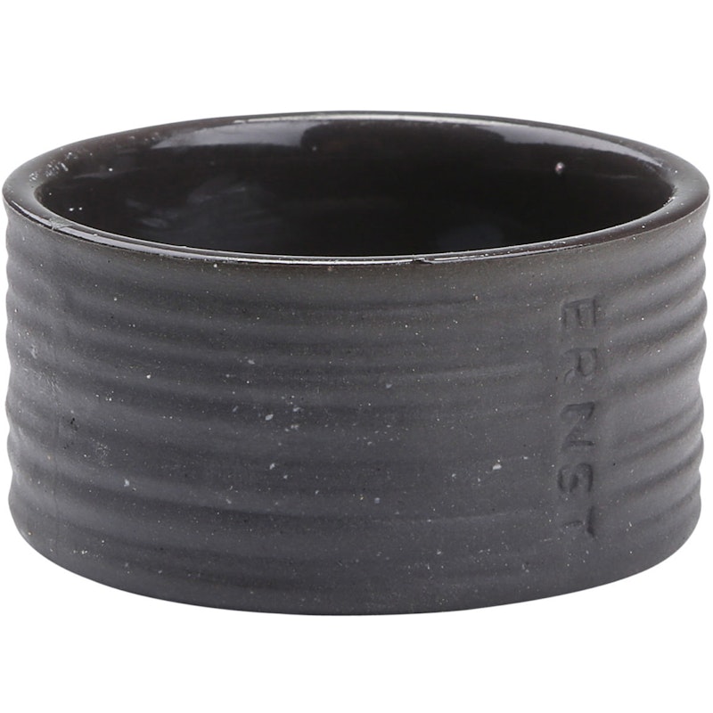 Ernst Candle Holder Stoneware, Dark Grey