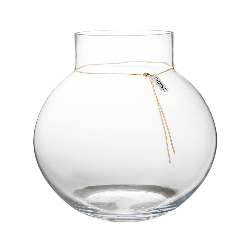 Glass Vase Clear, Ø37 cm