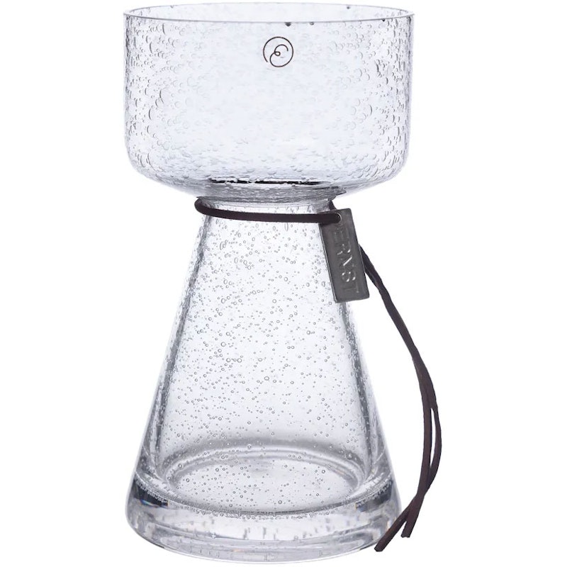 Vase With Bubbles Clear, 15 cm