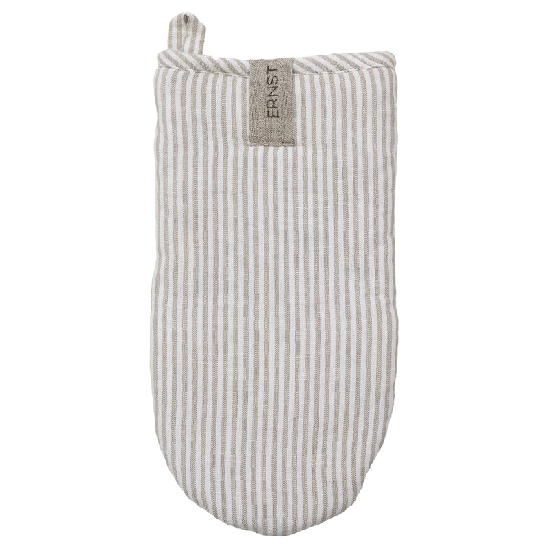Oven Glove Stripes, White/Beige