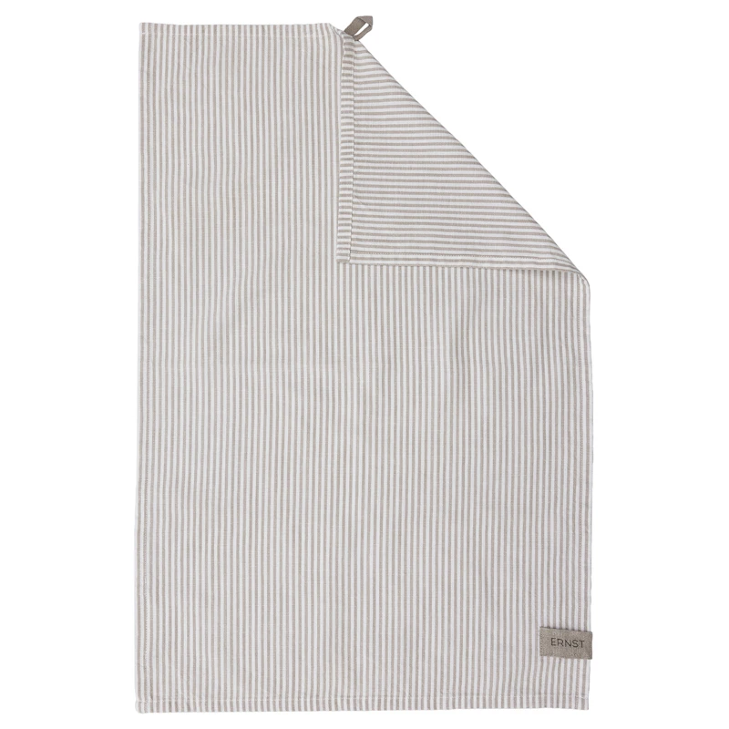 Kitchen Towel Stripes 47x70 cm, White/Beige