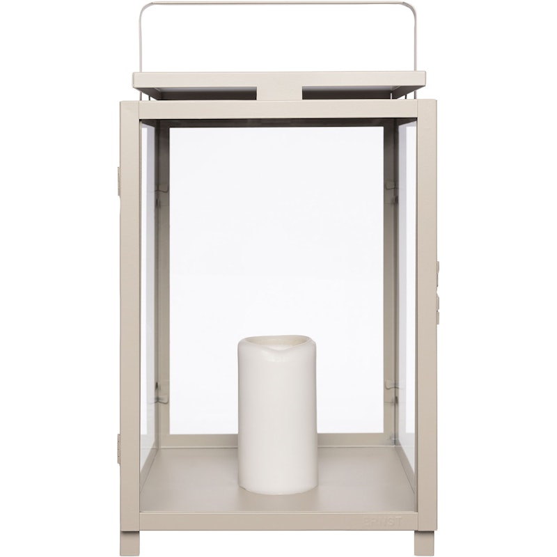 Lantern Pillar Candle 25x25 cm, Beige