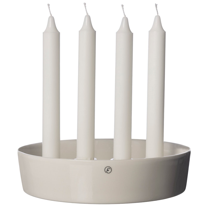 Advent Candle Holder Ø18 cm, White