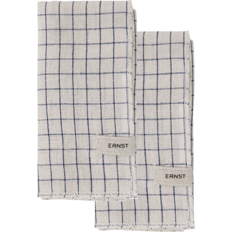 Napkins 40x40 cm 2-pack, Nature / Blue