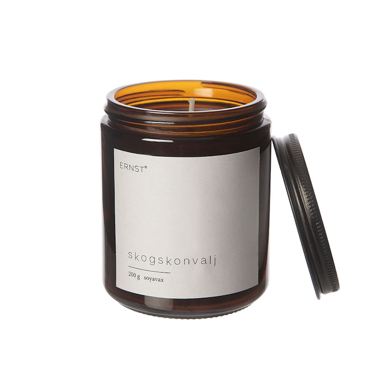 Skogskonvalj Scented Candle Brown Glass 200 g