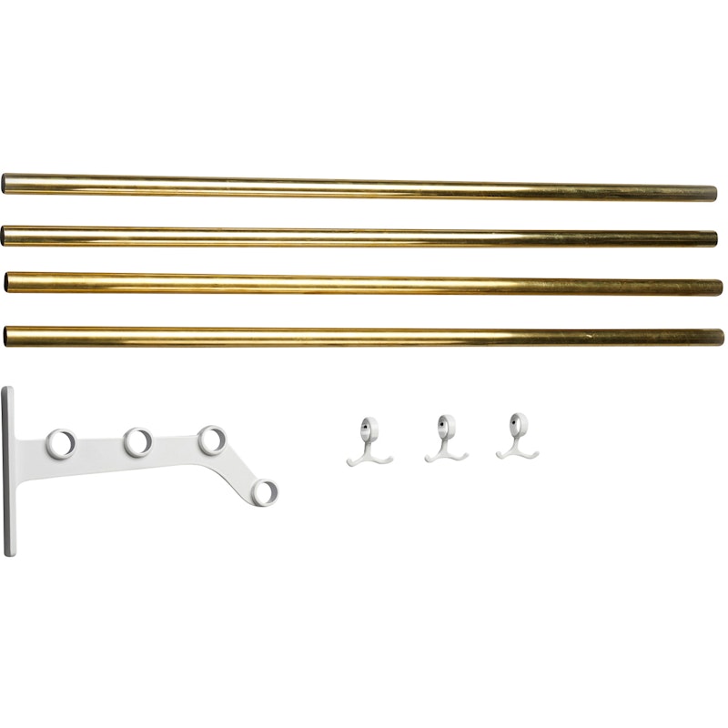 Nostalgi 291 Extension Part For Hat Rack, White / Brass