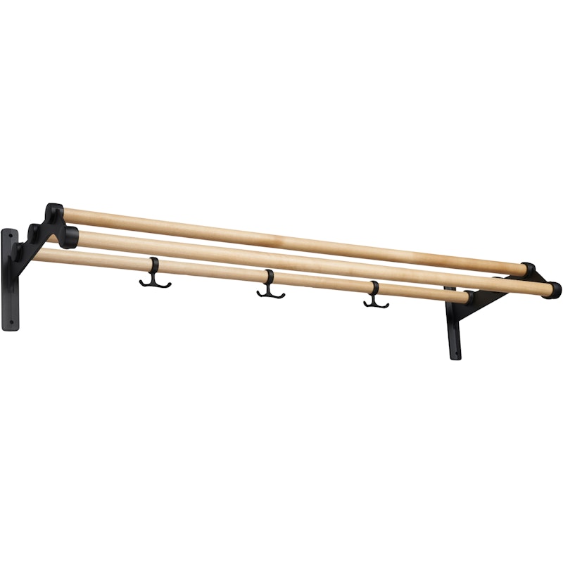 Nostalgi 291 Hat Rack 100 cm, Black / Birch