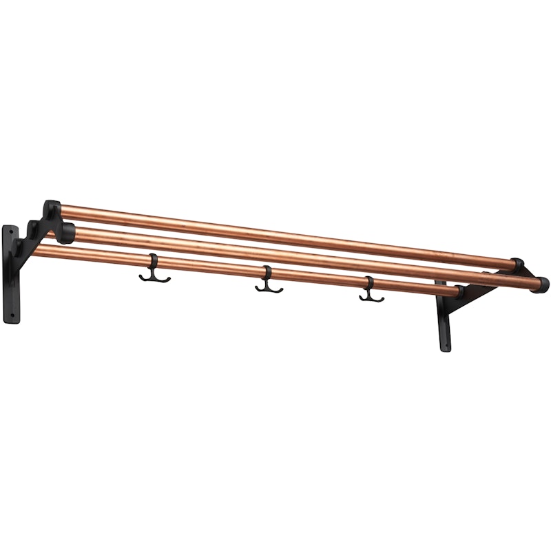 Nostalgi 291 Hat Rack 100 cm, Black / Copper