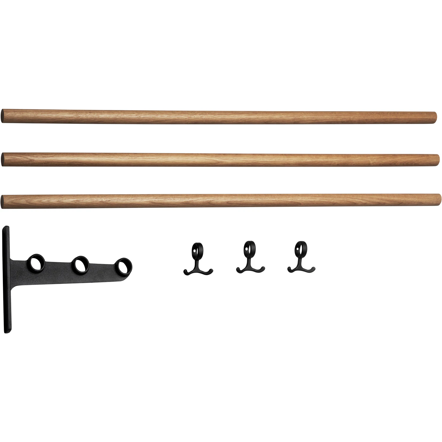 Nostalgi Extension Part For Hat Rack / Shoe Rack, Black / Oak | RoyalDesign