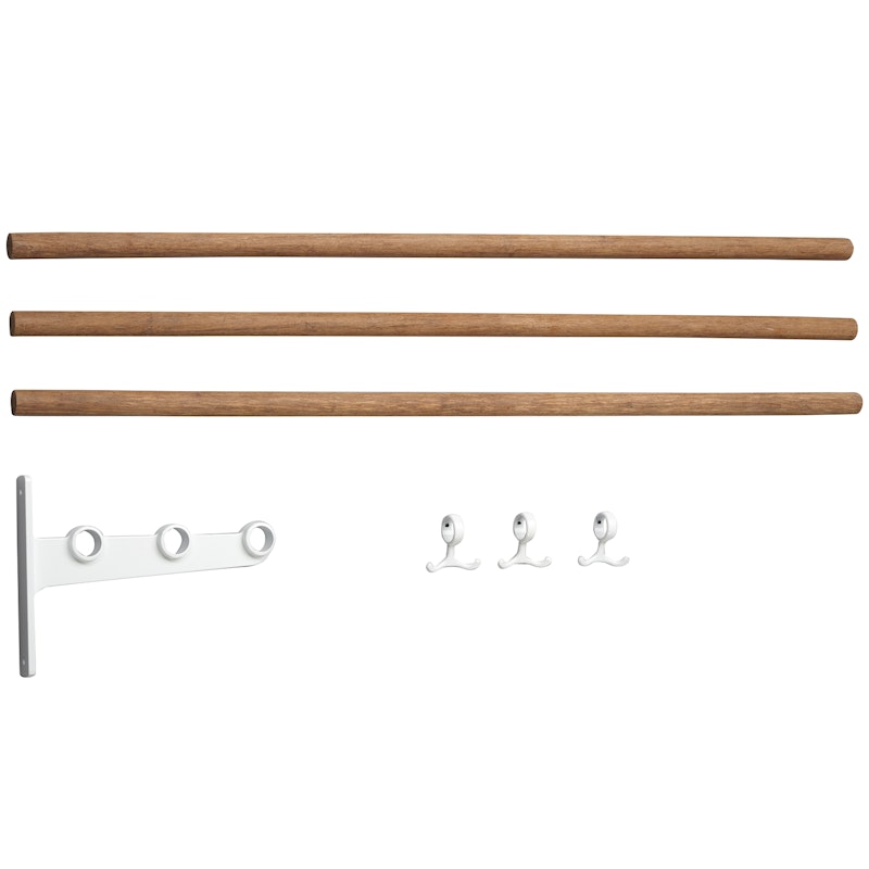 Nostalgi Extension Part For Hat Rack / Shoe Rack, White / Bamboo