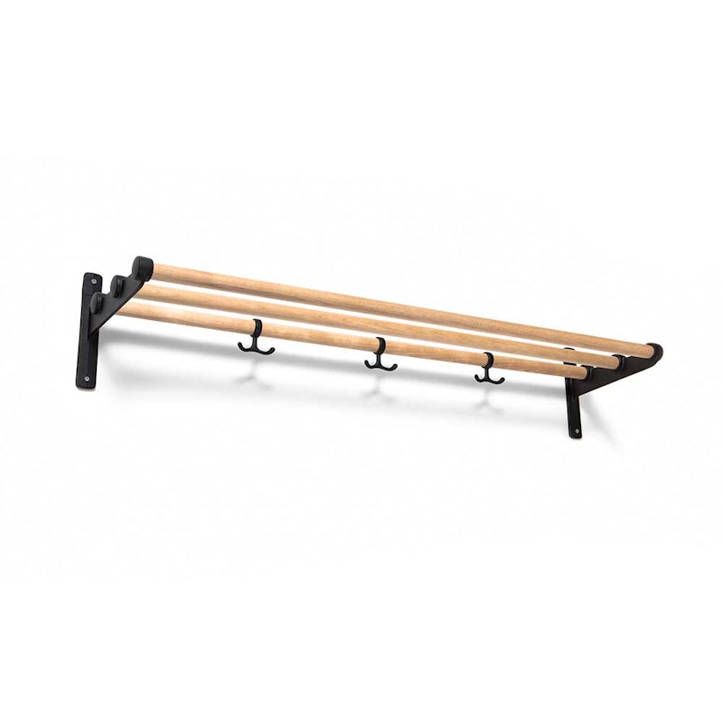 Nostalgi Hat Rack / Shoe Rack 100 cm, Black / Birch