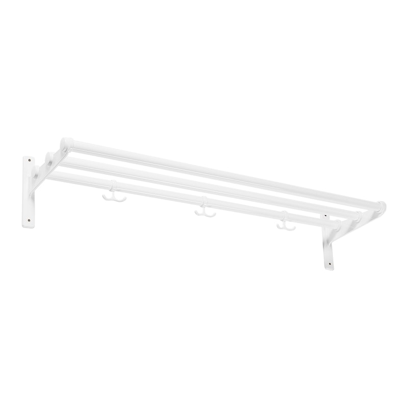 Nostalgi Hat Rack / Shoe Rack 100 cm, White, / White