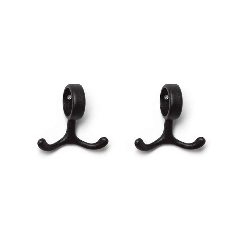 Nostalgi Hook 2 Pcs, Black