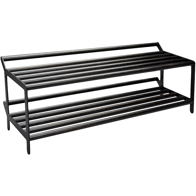 Tamburin Shoe Rack 100cm Black Stained Oak Black RoyalDesign