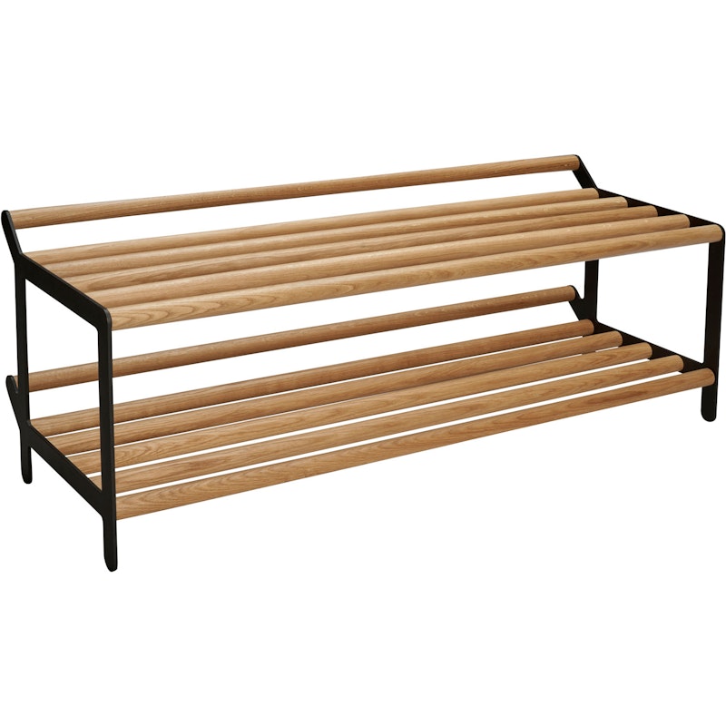 Tamburin Shoe Shelf 60cm Black Oak from Essem Design RoyalDesign