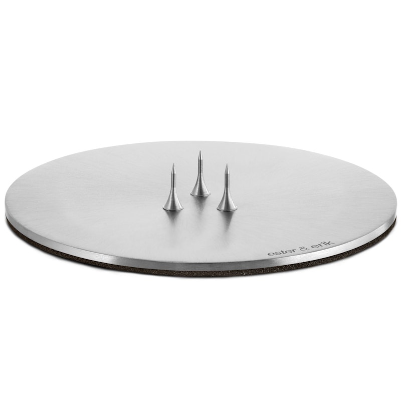 Candle Plate Ø9 cm Silver, Matt