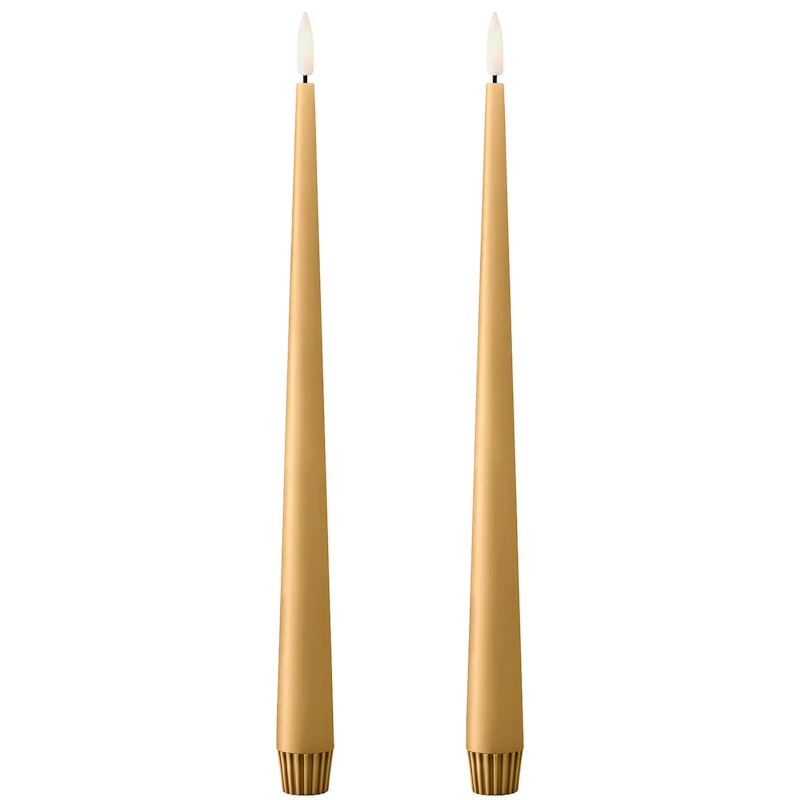 Led Candles 2-pack 30 cm, Almond Butter