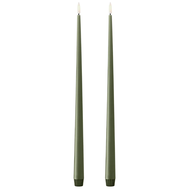 Led Candles 2-pack 40 cm, Green Soil