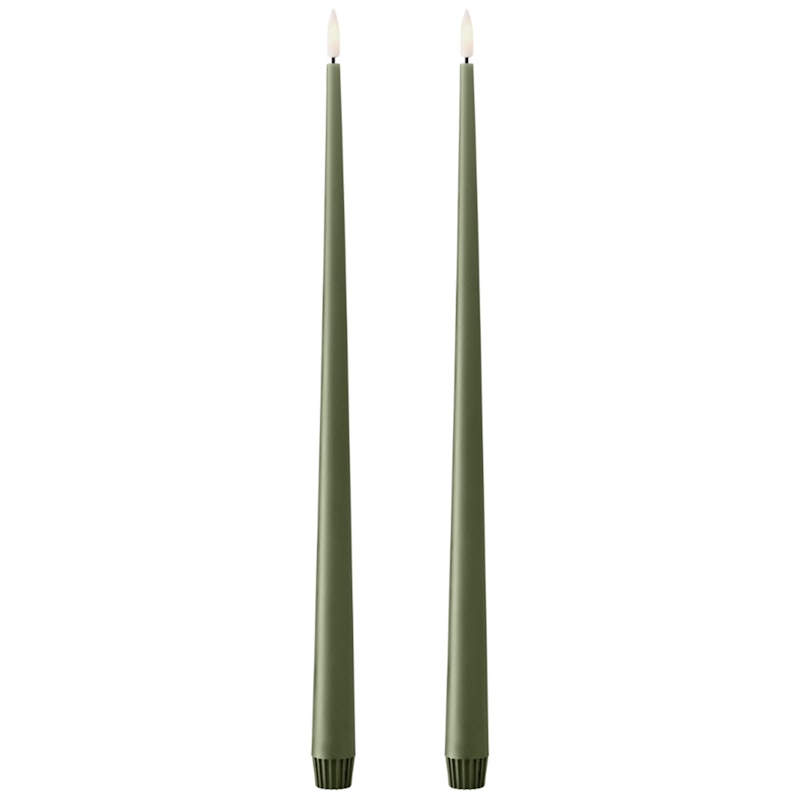 Led Candles 2-pack 40 cm, Green Soil