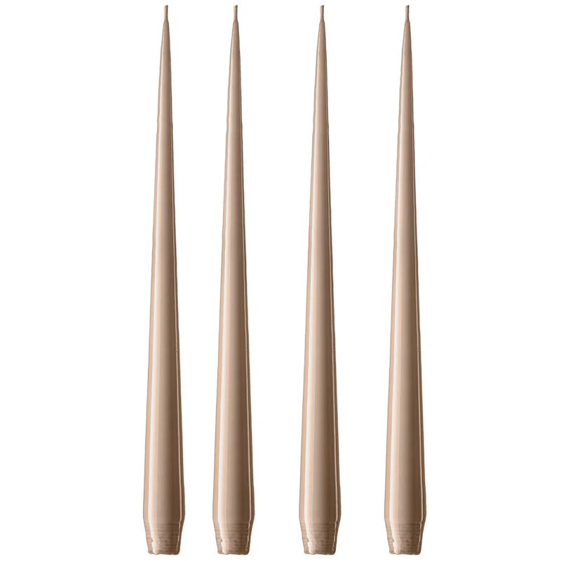 Taper Candle Lacquered 32 cm 4-pack, Nougat Note