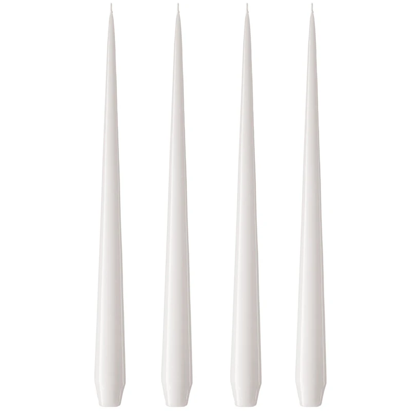 Taper Candle Lacquered 32 cm 4-pack, White Ash