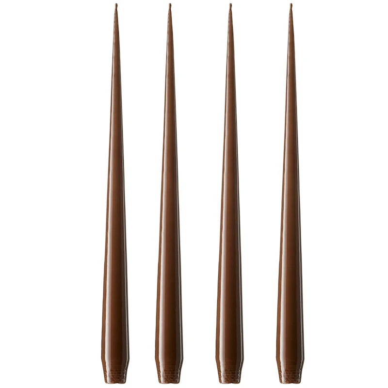 Taper Candle Lacquered 32 cm 4-pack, Hazelnut