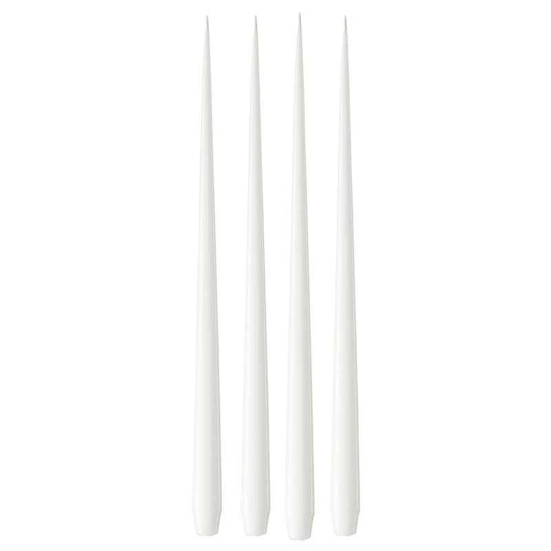 Taper Candle Lacquered 42 cm 4-pack, Silky
