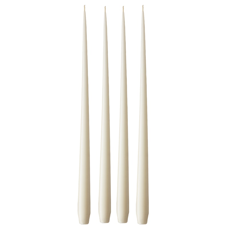 Taper Candles Matte 42 cm 4-pack, Ivory