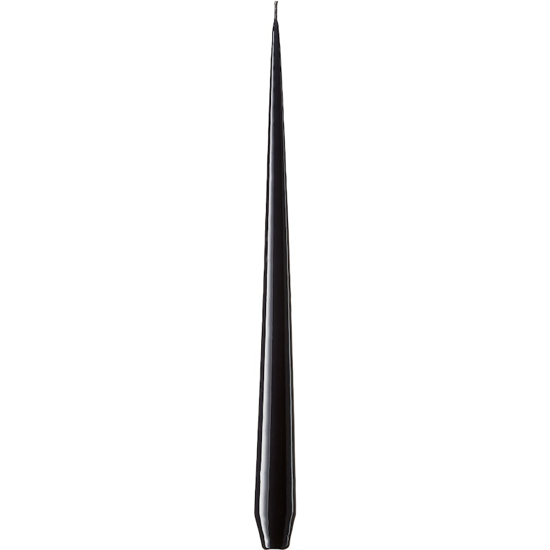 Taper Candles Lacquered 32 cm 12-pack, Raw Black