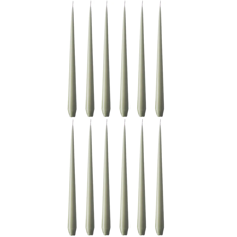 Taper Candles Matte 32 cm 12-pack, Artichoke