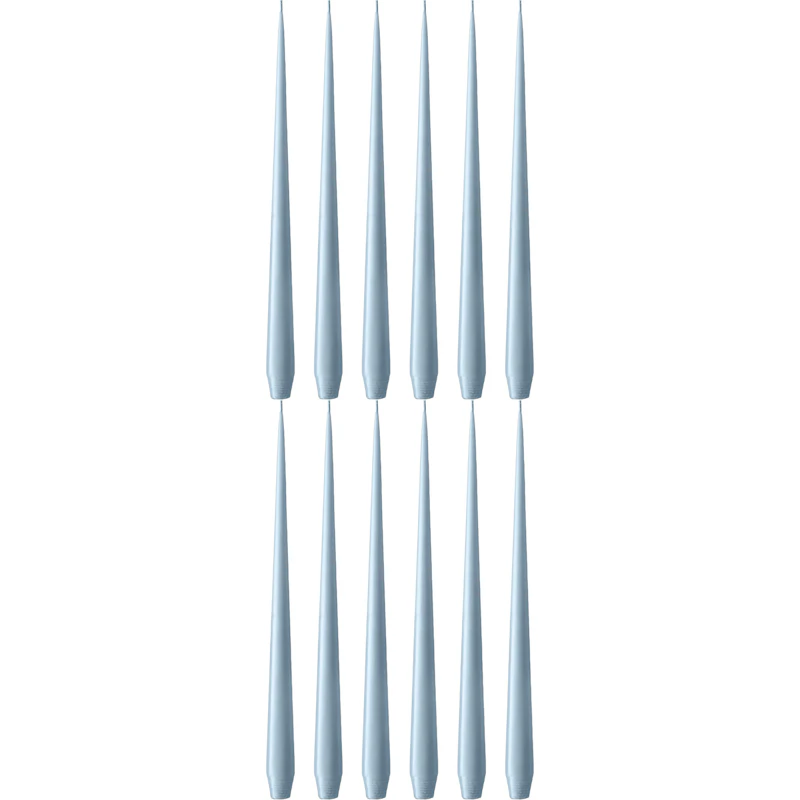 Taper Candles Matte 32 cm 12-pack, Dusty Blue