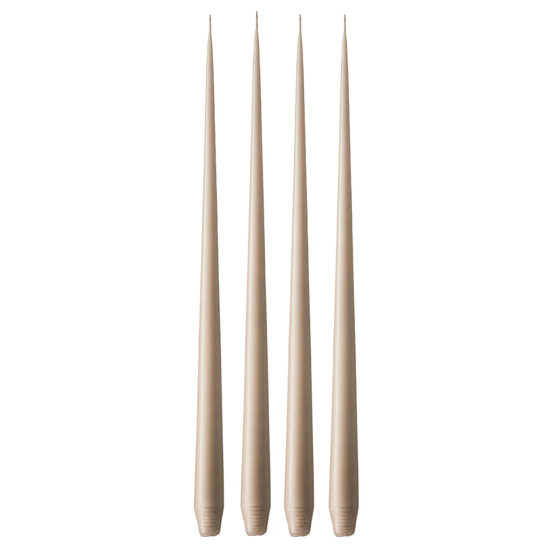 Taper Candles Matte 42 cm 4-pack, Nougat Note