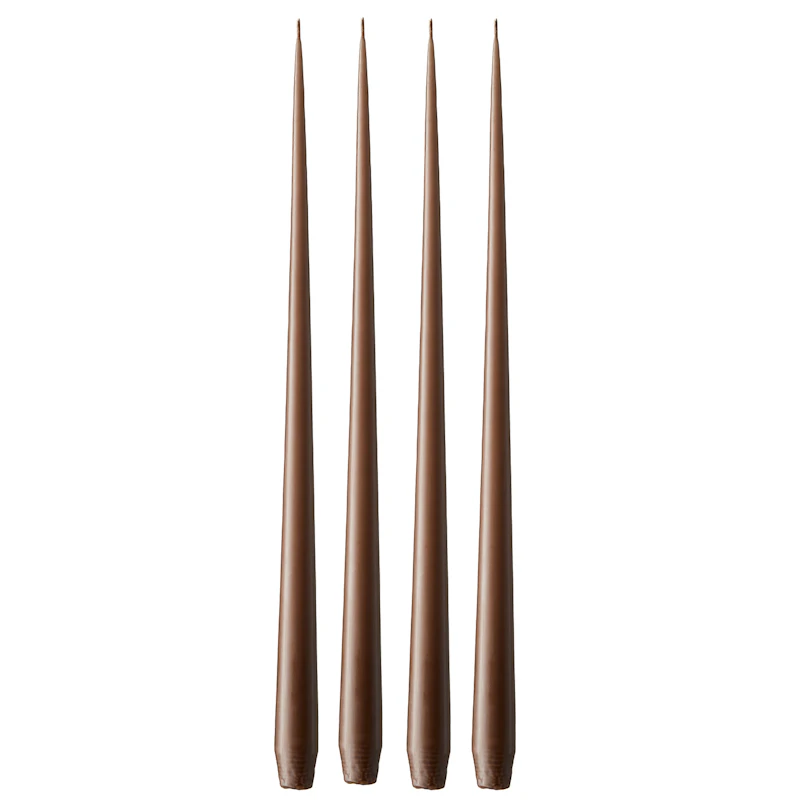 Taper Candles Matte 42 cm 4-pack, Hazelnut